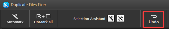 Duplicate File Fixer - отменить