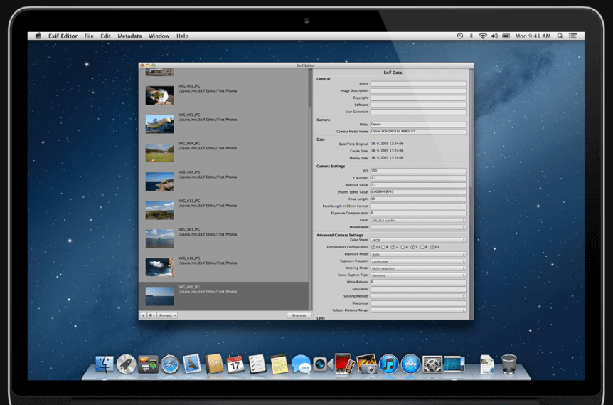 Editor Exif para Mac