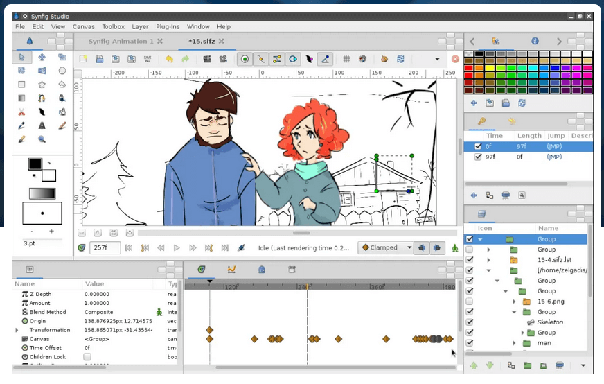 Synfig Studio (Breeze для работы)