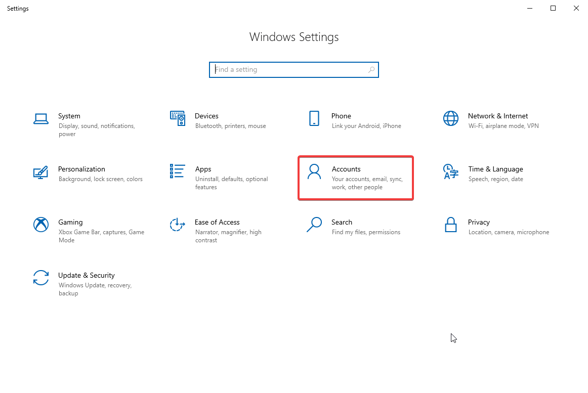 Ustawienia systemu Windows