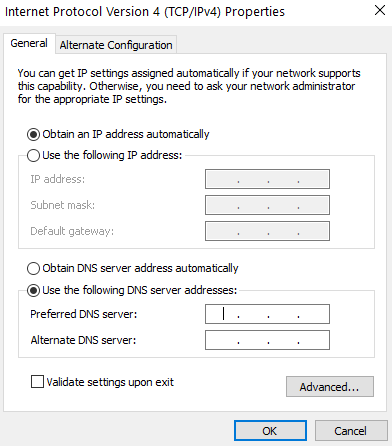 Configuración de DNS