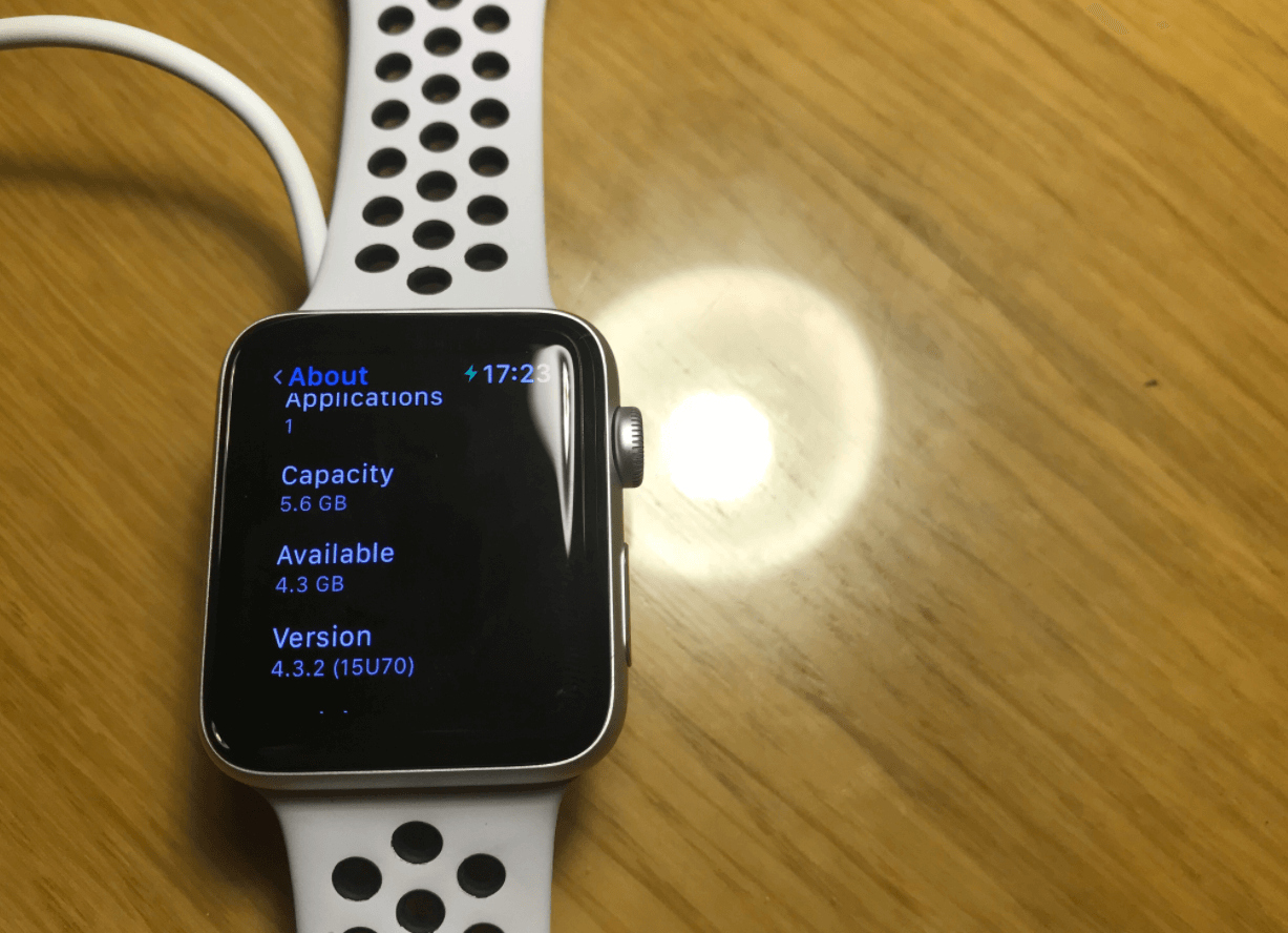 mengosongkan ruang di Apple Watch