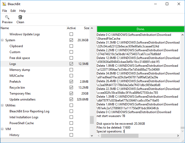 BleachBit - Nettoyeur de fichiers temporaires