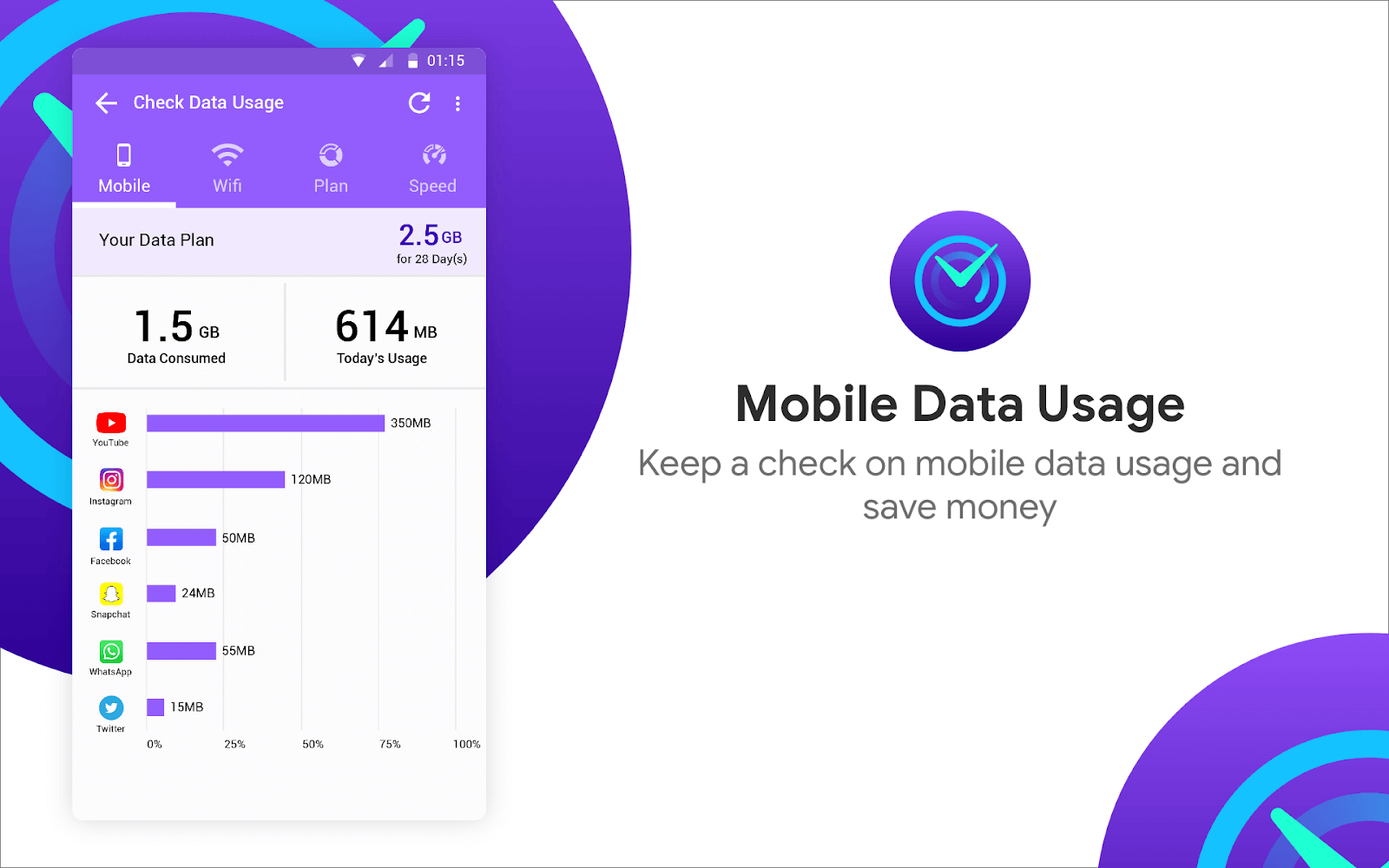 monitorear el uso de datos en android