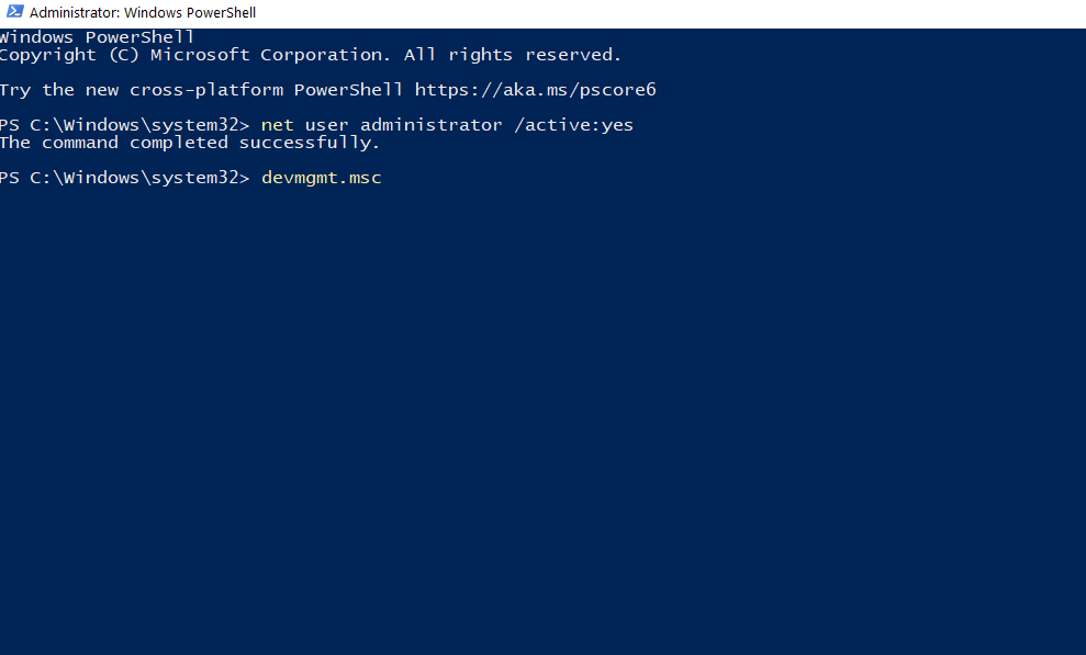 通過 Powershell 訪問設備管理器