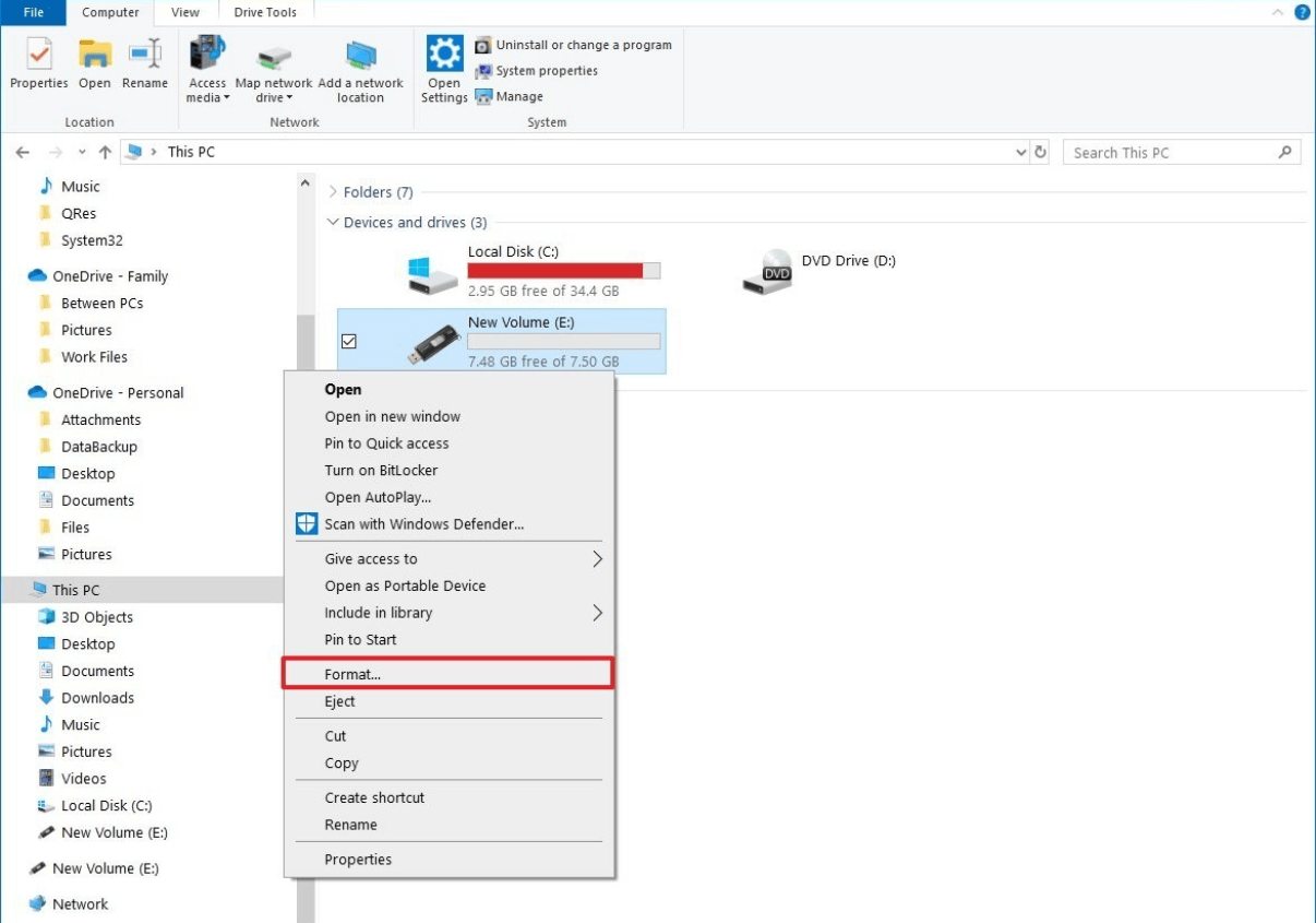 Comment formater un disque dur externe