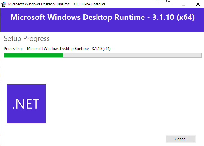 Exécution de bureau Microsoft Windows