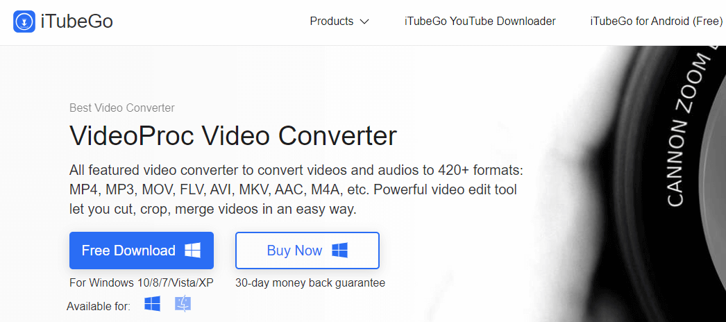 iTubeGo - convertitore video