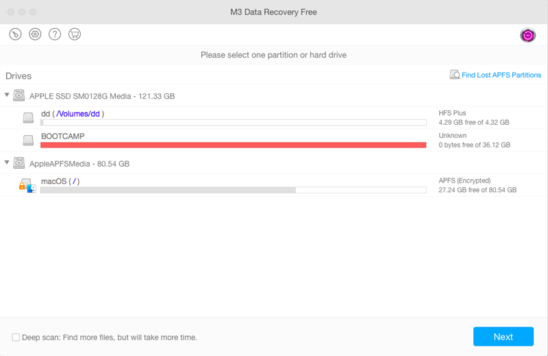 Logiciel de récupération de données M3 pour Mac