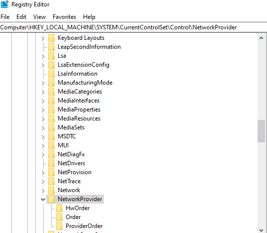 Registry Editor - Windows