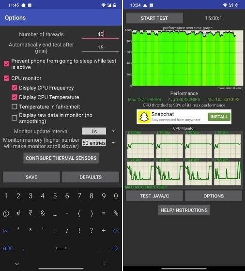 Test de accelerare CPU