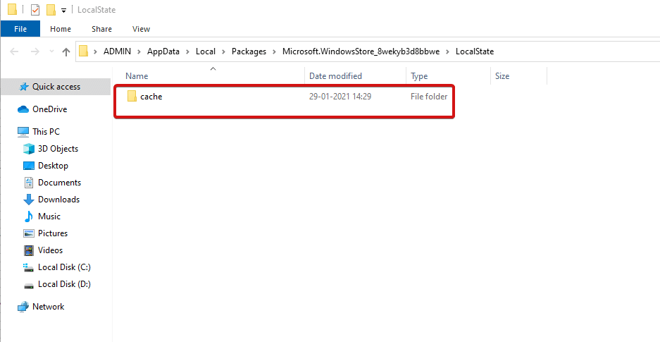 Windows Local Cache