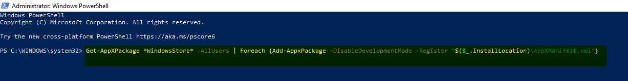 관리자 - Windows Powershell