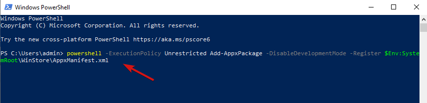 คำสั่ง Windows powershell