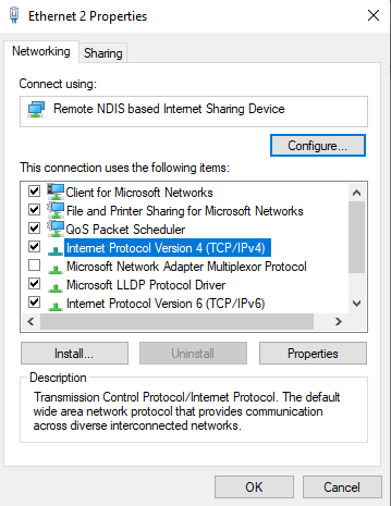 Ethernet-Eigenschaften