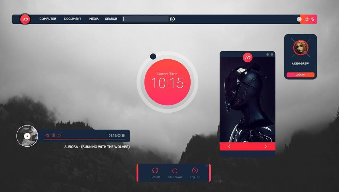 Senja Suite Rainmeter Skin