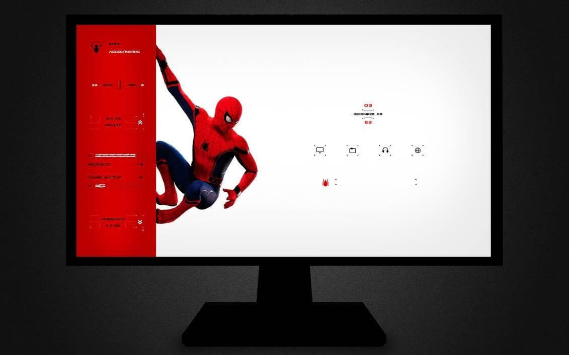 Spiderman Rainmeter-Skin