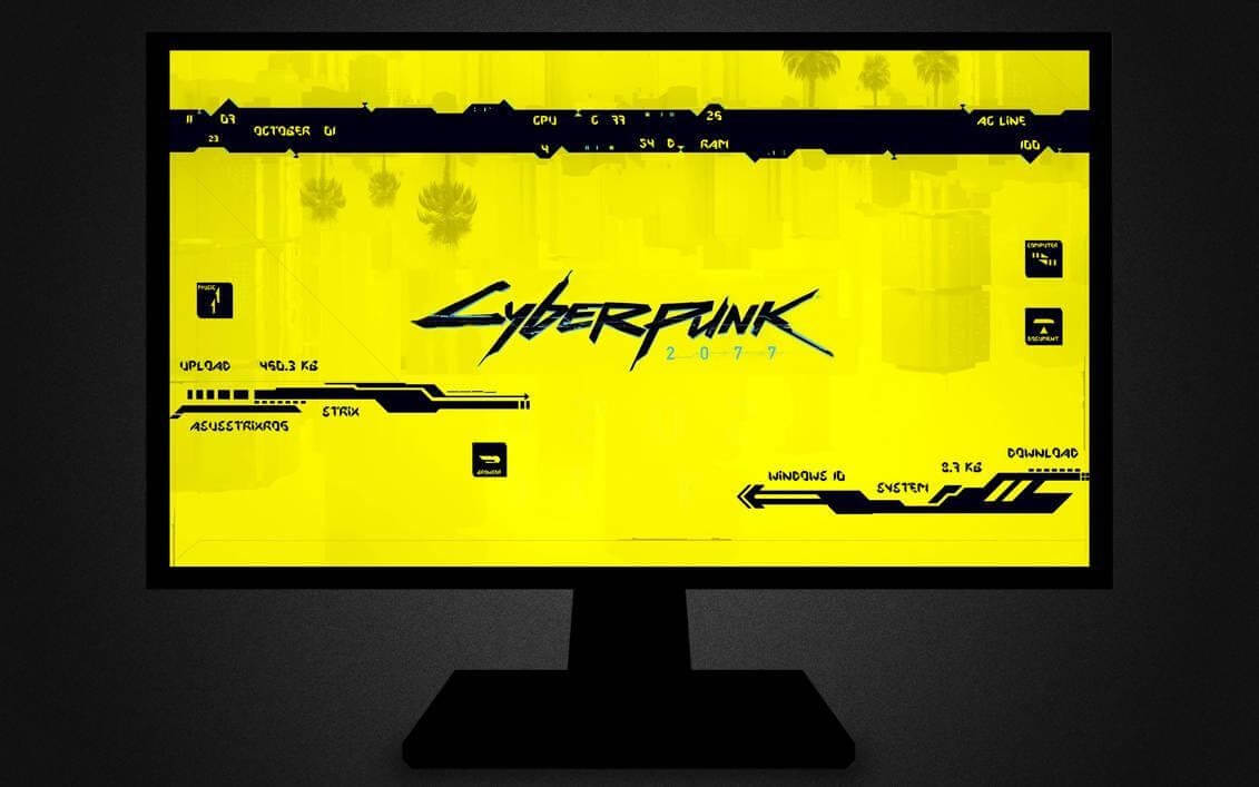 Cyberpunk 2077 Rainmeter-Skin