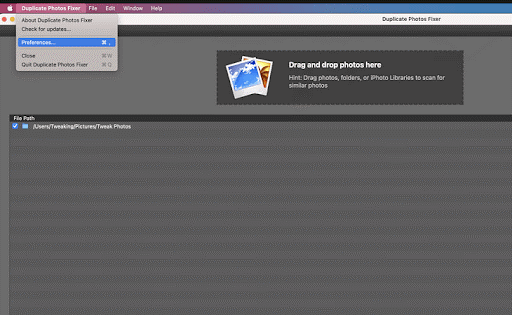 Fotografii duplicate Fixer Pro - Preferințe