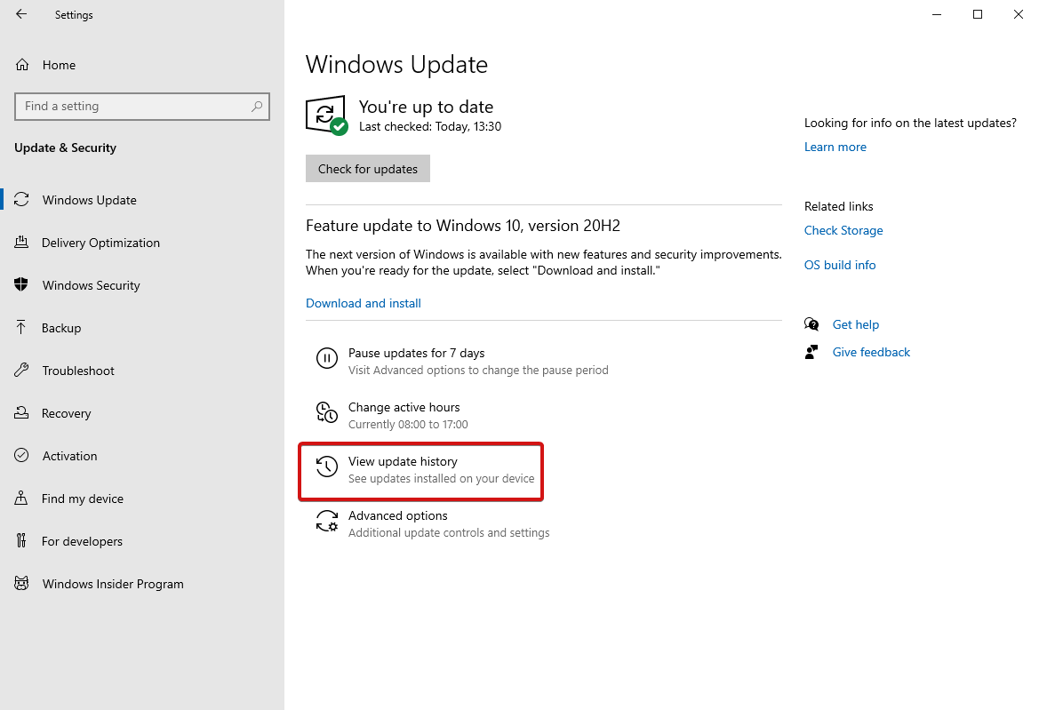 Windows Update - Verifique se há atualizações