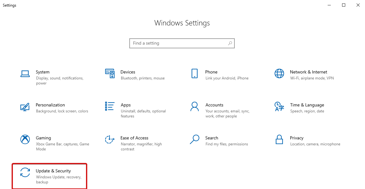 Configuración de Windows