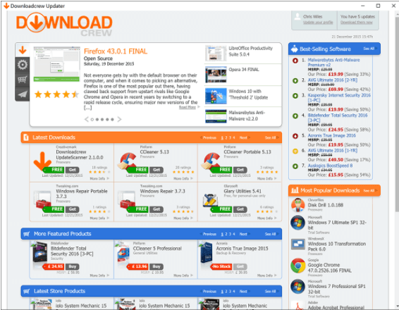 Downloadcrew UpdateScanner لنظام التشغيل windows