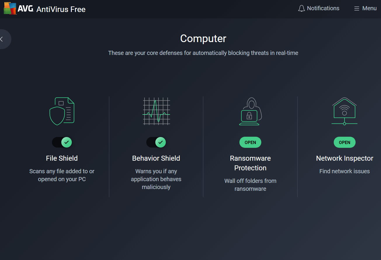 Limitações da interface de usuário escura