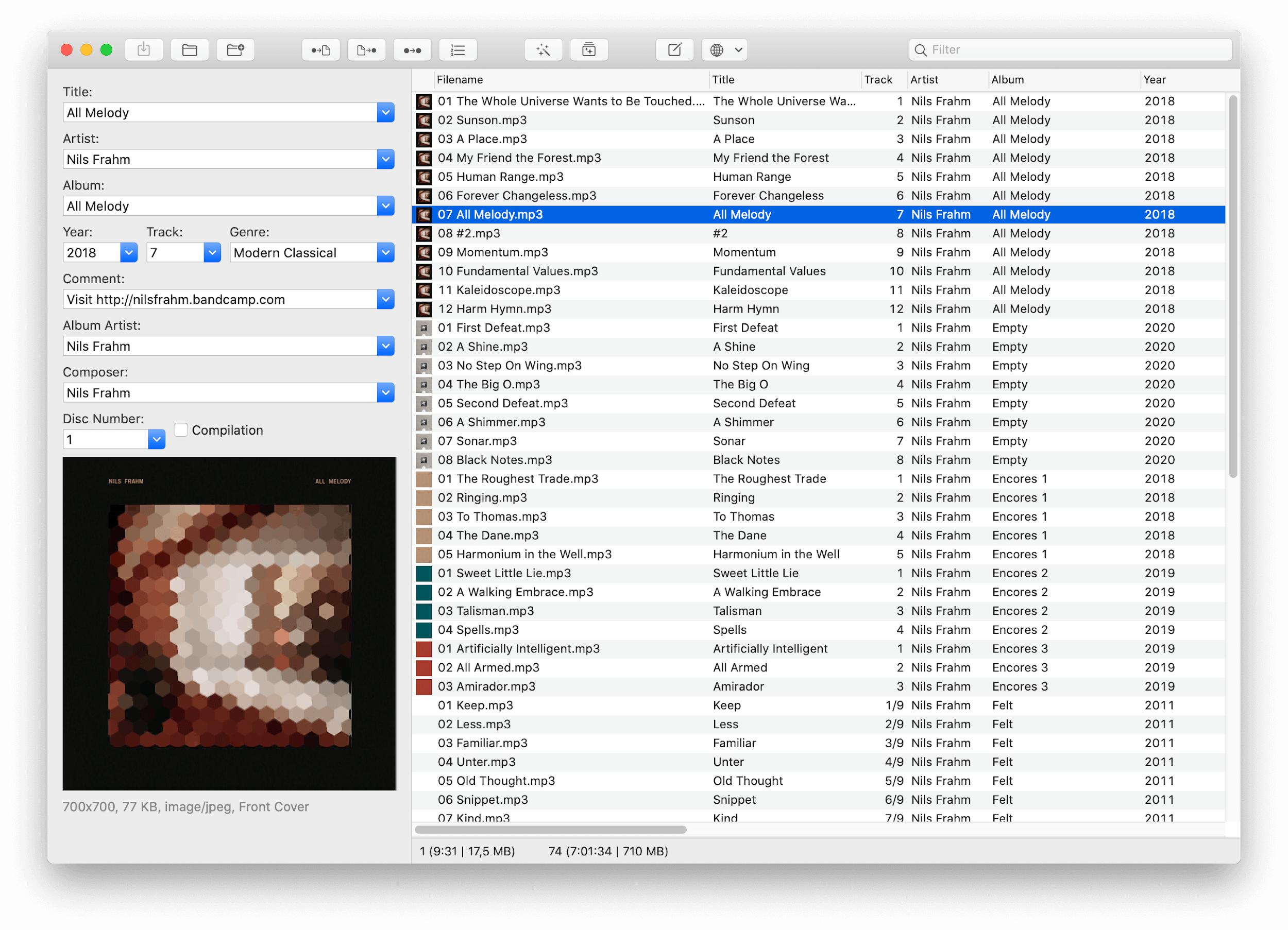 MP3 tag- editor de música para mac