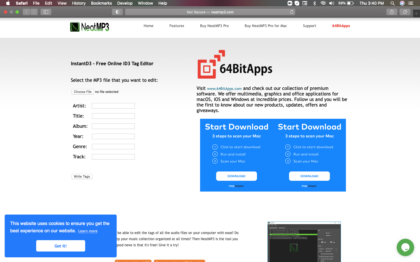 Instant D3 - Éditeur de balises de fichiers MP3 gratuit en ligne