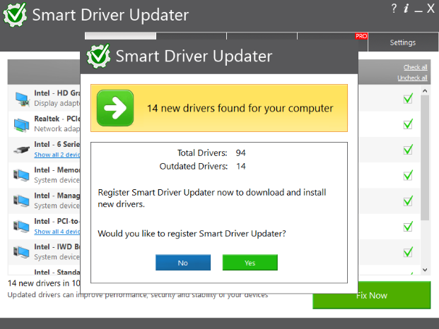 Atualizador de driver inteligente