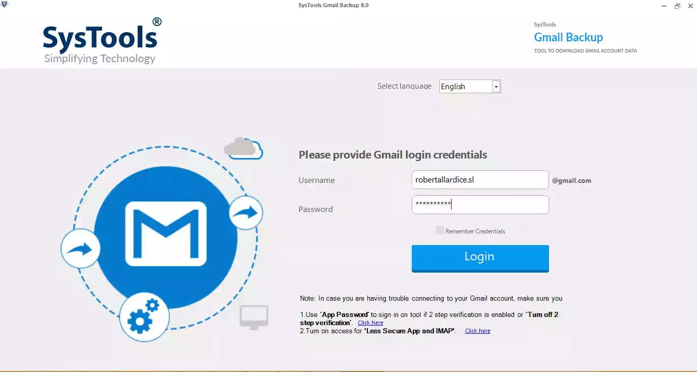 Software de copia de seguridad de correo electrónico Systool