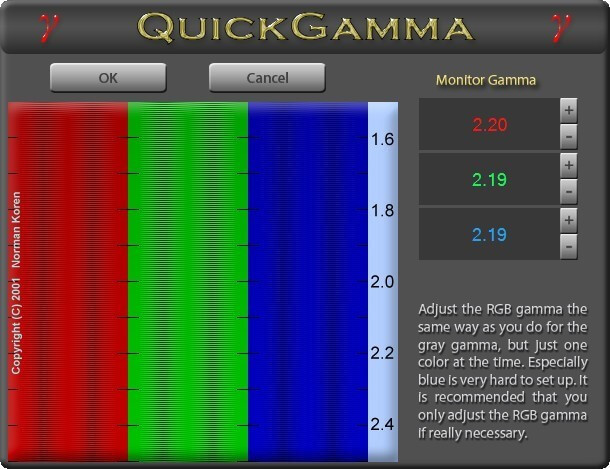 Qucik Gamma - Outils d'étalonnage du moniteur