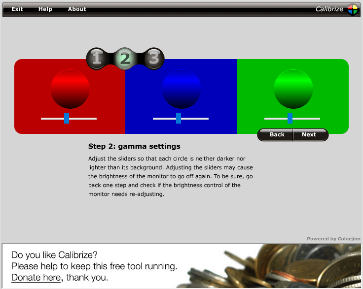 Étalonner - Outils d'étalonnage du moniteur