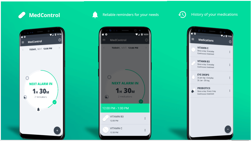 Recordatorio de píldoras y aplicación de medicamentos - MedControl