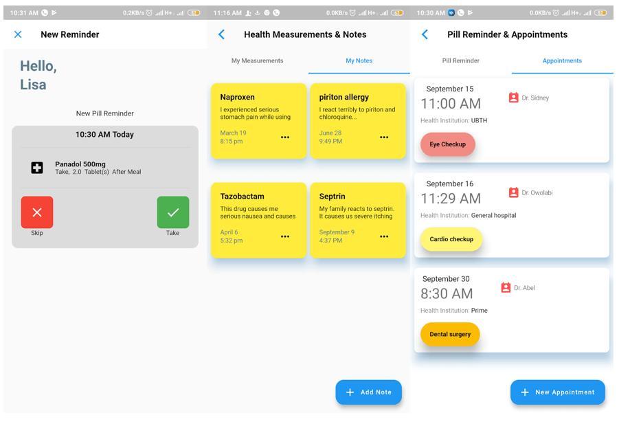 medPlan (compañero de salud con recordatorio de píldoras)