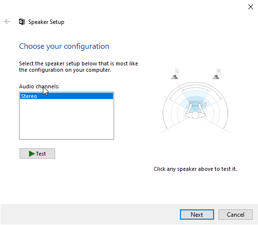 Configuración de altavoces