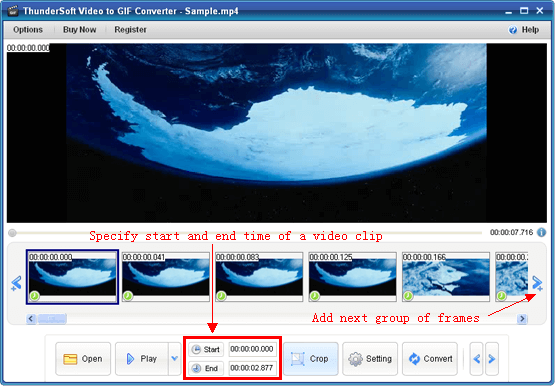 Konwerter wideo ThunderSoft na GIF