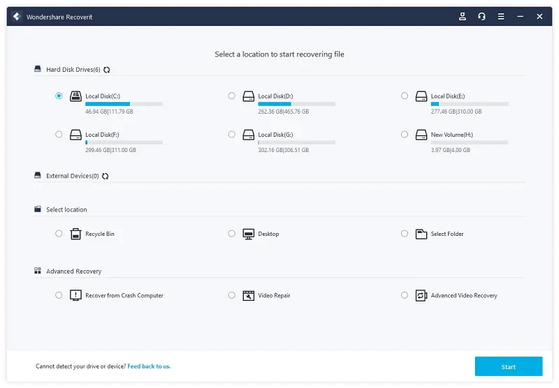 Wondershare Recoverit - Alternatywy Recuva