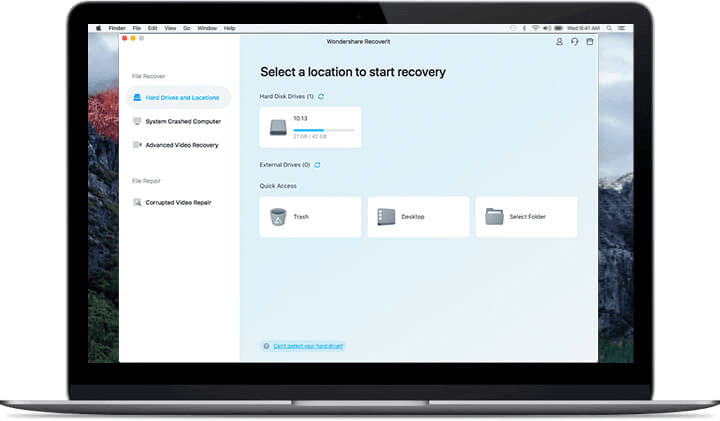 Wondershare Recoverit สำหรับ Mac