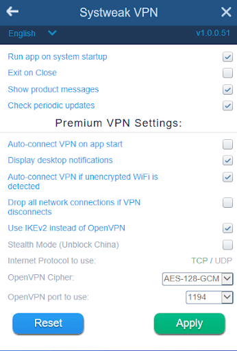 Setări VPN