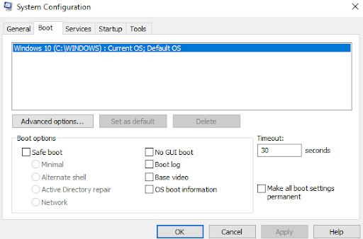 Configuração do sistema