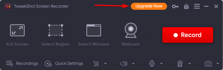 Faceți upgrade ACUM în Tweakshot Screen Recorder