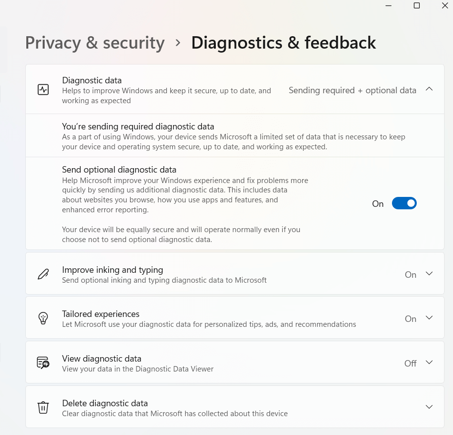 Privatsphäre und Sicherheit