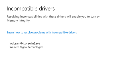 Drivers incompatíveis - Resolver problema