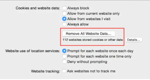 Datos del sitio web