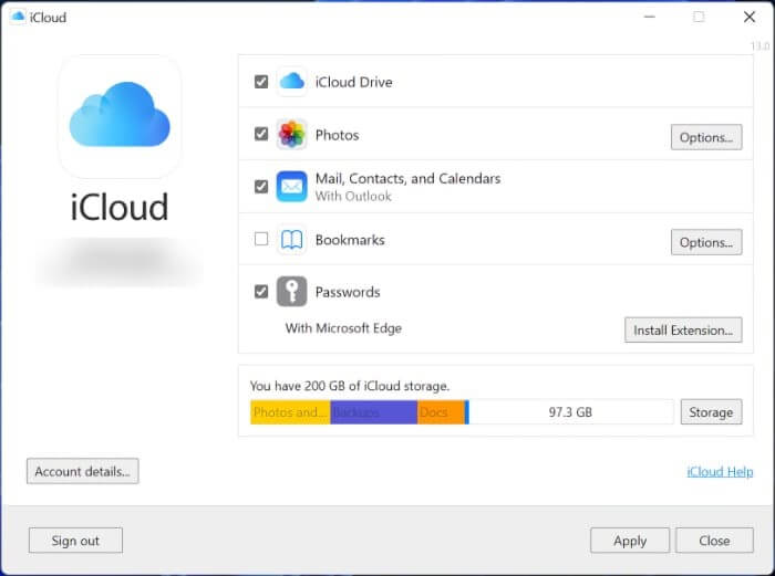 Item yang ditandai di iCloud