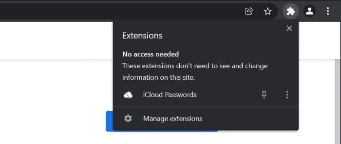 Extensiones de contraseñas de icloud