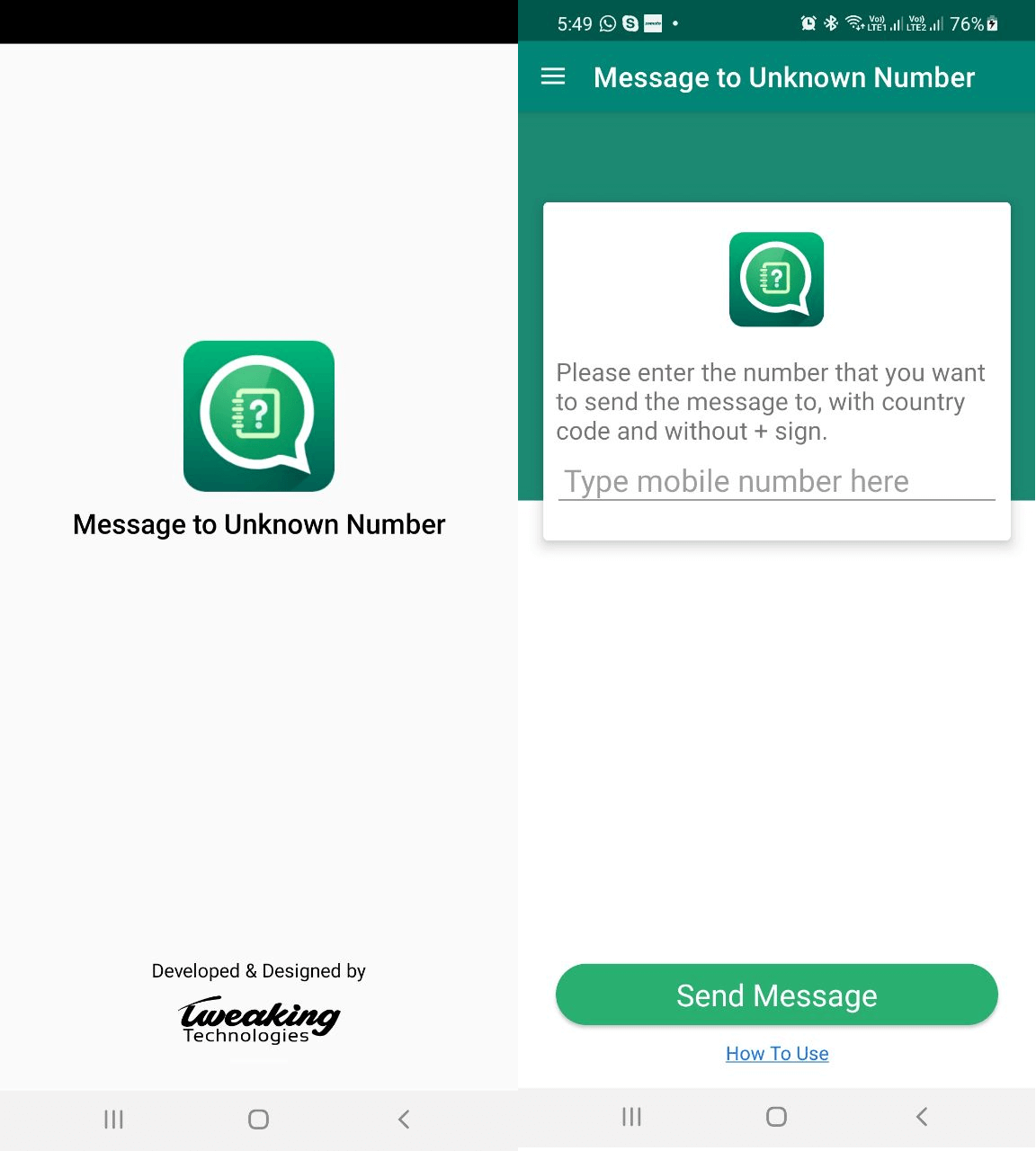 Whatsapp 消息号码