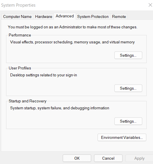 Systemeigenschaften