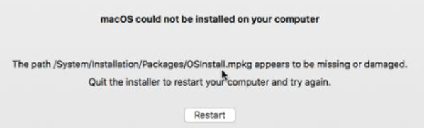 Macos no se pudo instalar en su computadora Error